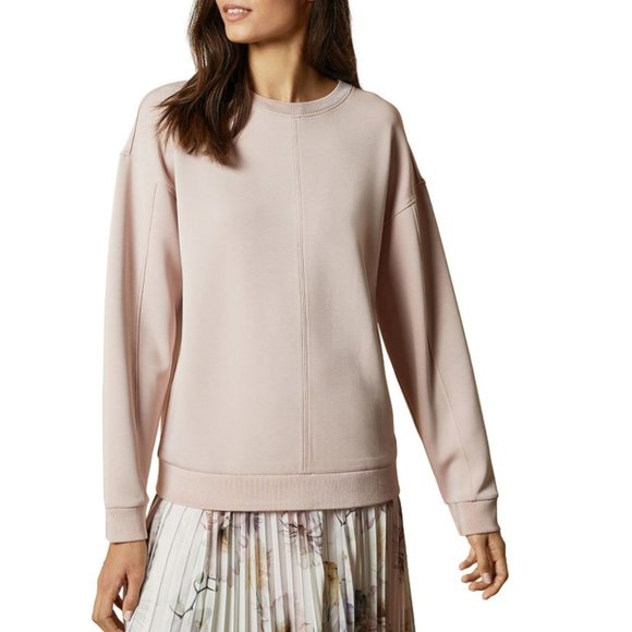 Ted Baker Sweaters - Ted Baker Auibry Seam-Detail Sweater top blouse light pink size 2 *PLEASE READ*